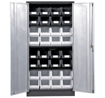 Black & Silver - Linbin ® Storage Bin Cabinet Kit