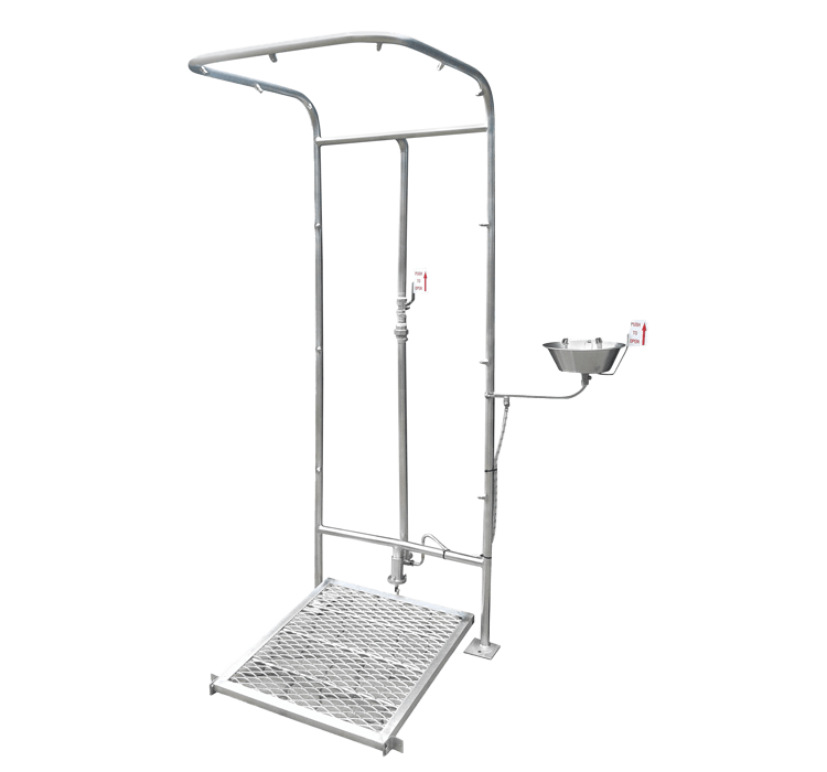 Double Combo Operated Safety Shower