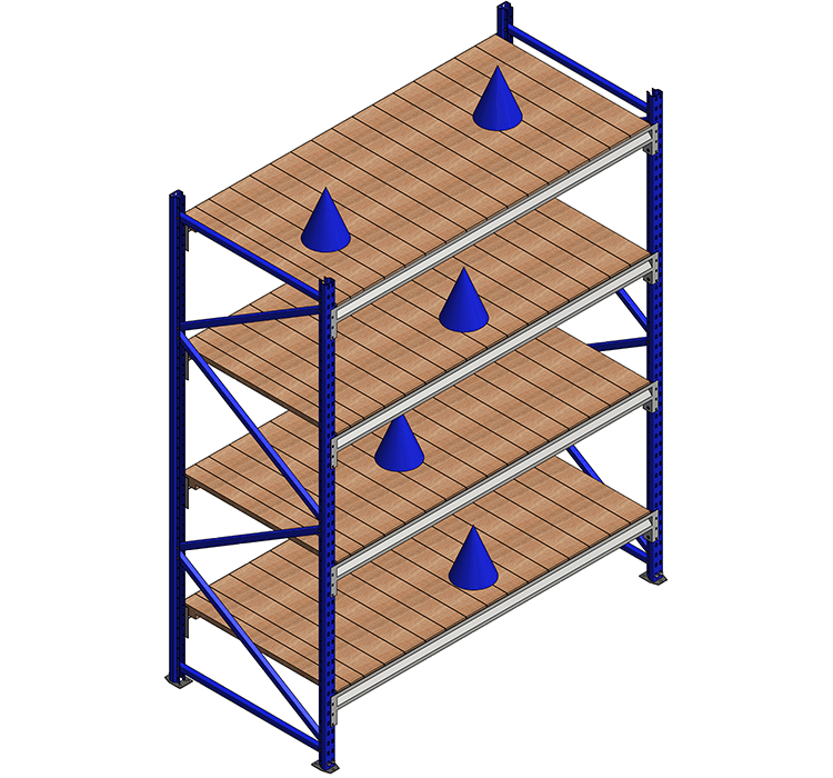 Racking - Timber Shelves 4 Levels