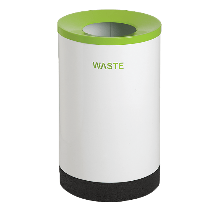 Single Round Recycle Bin With Laser Cut Wording
