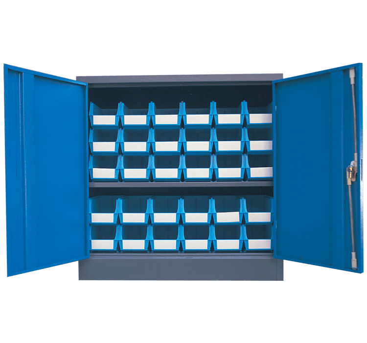 Blue - Linbin ® Storage Bin Half Size Cabinet Kit 1