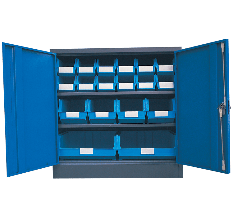 Blue - Linbin ® Storage Bin Half Size Cabinet Kit 2