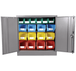 Louvre Panel & Linbin ® Storage Bin Half Size Cabinet Kit 3