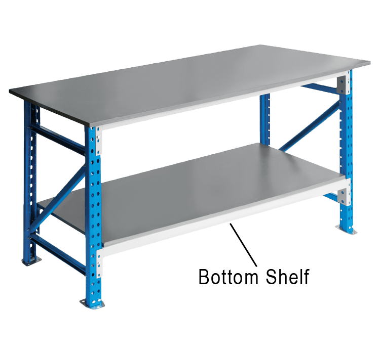 Industrial Workbench - Bottom Shelf Only