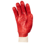 Red PVC Knit Wrist Terry Palm Glove