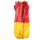 Red PVC Shoulder Length Glove